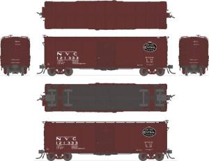 Broadway Limited Train 1760 HO NYC Steel Boxcar #121333/post-1955/Gothic/Dreadnaught