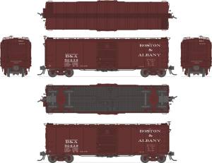 Broadway Limited Train 1761 HO B&A Steel Boxcar #50639/pre-1955 Roman/corrugated