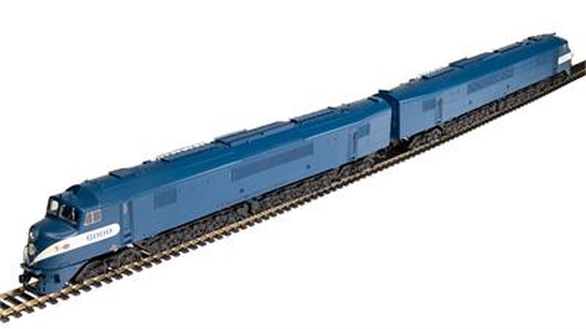 Broadway Limited Train 2549 HO P4 Centipede A-A Diesels Demo #6000A/6000B/Dk.Blue & Crem