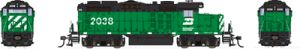 Broadway Limited Train 4268 HO P4 GP20 Diesel BN #2042/grn&blk DC/DCC Sound
