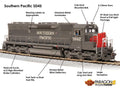 Broadway Limited Train 4293 HO P4 SD45 Diesel SP #8897/gry&red DC/DCC