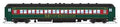 Broadway Limited Train 6452 HO Merry Christmas 80 Psg.Coach/red&grn