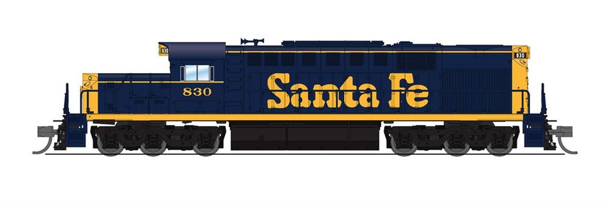 Broadway Limited Train 6611 N P4 Alco RSD-15 Diesel SF #830/blu&yel DC/DCC Sound