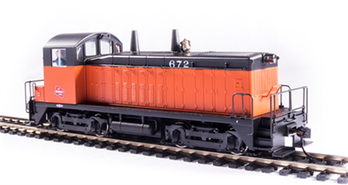 Broadway Limited Train 6728 HO P4 NW2 Diesel Milw.Rd. #672/org&blk/DC/DCC Sound
