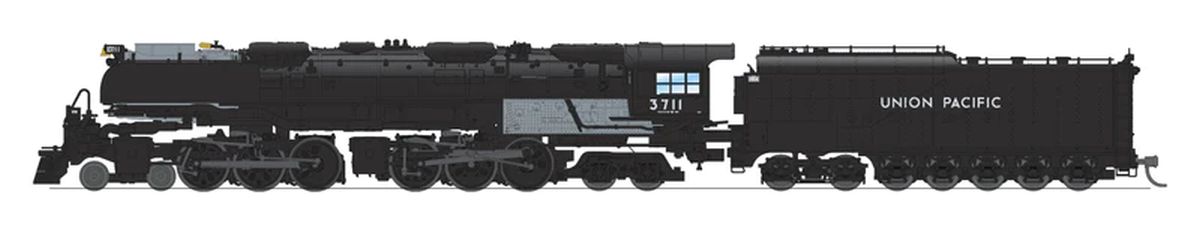 Broadway Limited Train 6983 N P4 UP 4-6-6-4 Challenger Steam Loco #3714/blk DC/DCC So