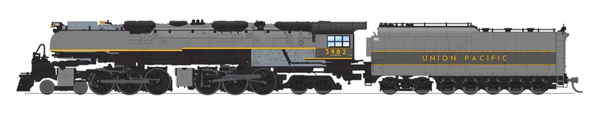 Broadway Limited Train 6984 N P4 UP 4-6-6-4 Challenger Steam Loco #3982/gry DC/DCC So