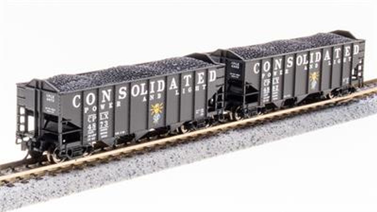Broadway Limited Train 7160 N H2a 3-Bay Hopper 2pk A Consolidated Power & Light