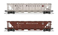 Broadway Limited Train 7261 N H32 Covered Hopper 2pk GN Variety