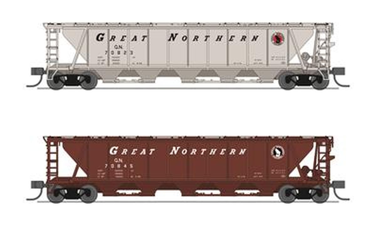 Broadway Limited Train 7261 N H32 Covered Hopper 2pk GN Variety