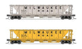 Broadway Limited Train 7262 N H32 Covered Hopper 2pk Milw.Rd./gry