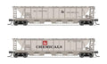 Broadway Limited Train 7265 N H32 Covered Hopper 2pk FMC Chemicals Variety