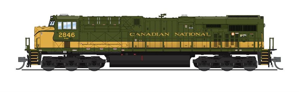 Broadway Limited Train 7307 N P4 ES44AC Diesel CN #2846/gen&gold DC/DCC Sound