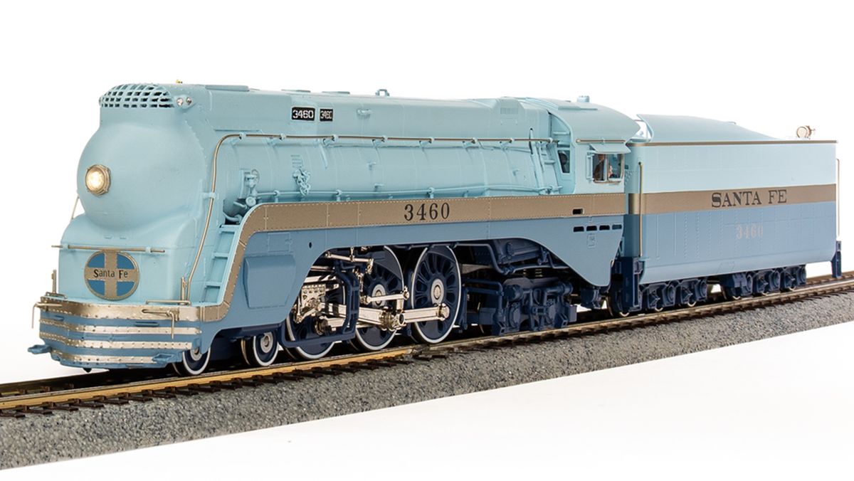 Broadway Limited Train 7350 HO HY SF Blue Goose Steam Loco w/ #3460 on Tender DC/DCC Sou