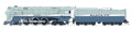 Broadway Limited Train 7351 HO HY SF Blue Goose Steam Loco w/o #3460 on Tender DC/DCC So