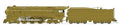Broadway Limited Train 7356 HO HY SF Blue Goose Steam Loco Unlttrd Brass Paint DC/DCC So