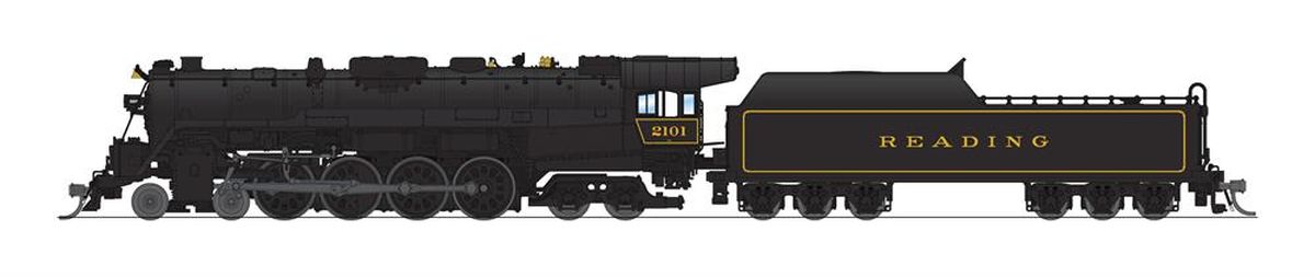 Broadway Limited Train 7400 N P4 RDG T-1 4-8-4 Steam Loco #2101/In-Service DC/DCC Sound