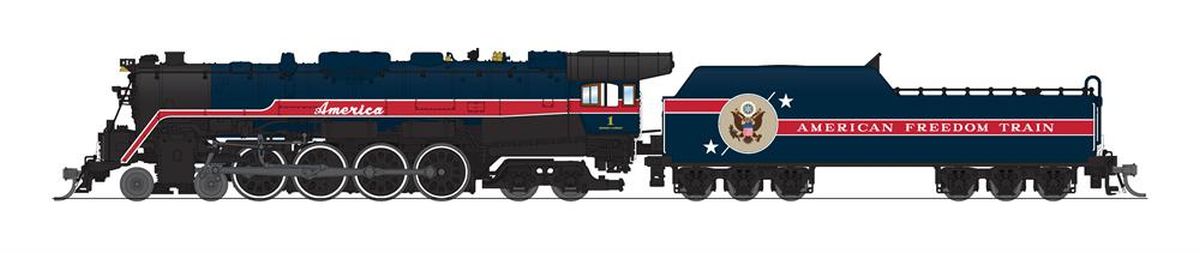 Broadway Limited Model Trains BLI7407 N P4 RDG T-1 4-8-4 Steam Loco 1976 Freedom Train #1 DC/DCC S
