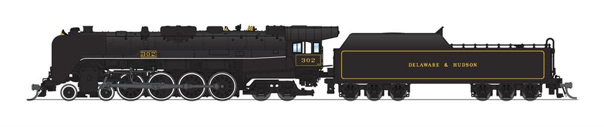 Broadway Limited Train 7409 N P4 RDG T-1 4-8-4 Steam Loco D&H Centennial #302 DC/DCC Sou