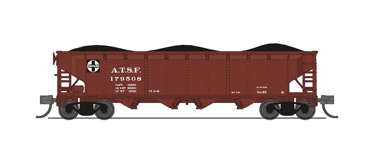 Broadway Limited Train 7433 N ARA 70t Quad Hopper 4pk SF/Fantasy Paint Scheme