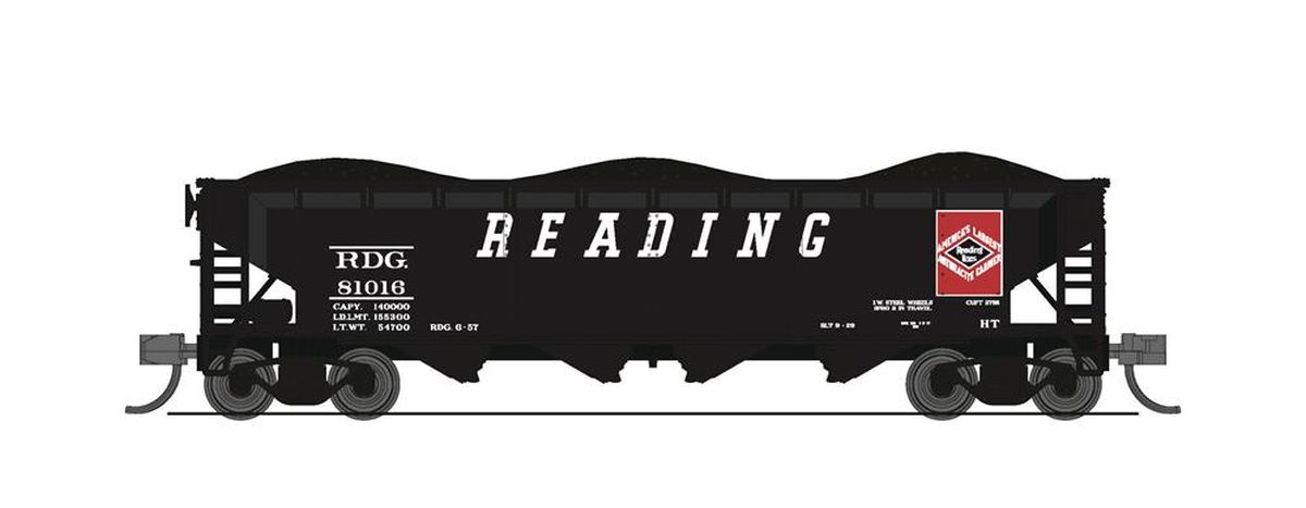 Broadway Limited Train 7436 N ARA 70t Quad Hopper 4pk RDG/Fantasy Paint Scheme