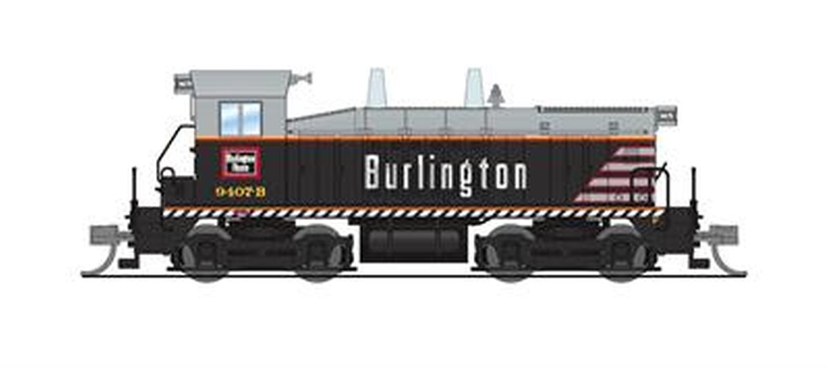 Broadway Limited Train 7486 N NW2 Diesel CB&Q #9407-B/Burlington DC/DCC Sound