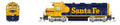 Broadway Limited Train 7531 HO P4 GP35u Diesel SF #2828/Yellow Bonnet DC/DCC Sound