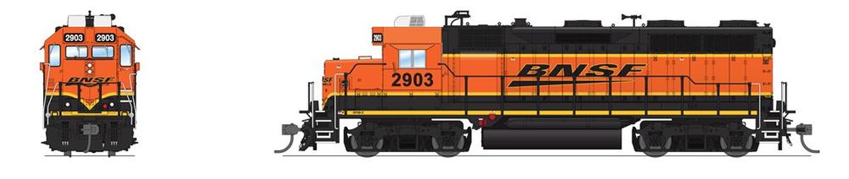 Broadway Limited Train 7533 HO P4 GP35-3 Diesel BNSF #2919/Swoosh DC/DCC Sound