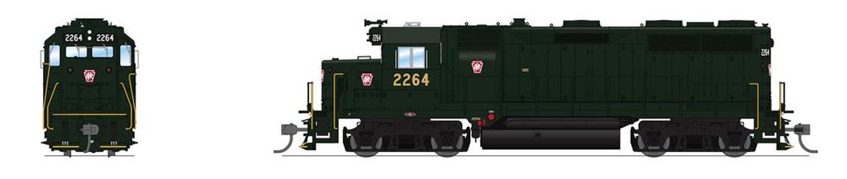 Broadway Limited Train 7543 HO P4 GP35 Diesel PRR #2287/Red Keystone DC/DCC Sound