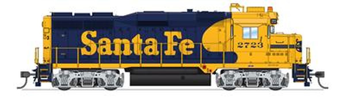 Broadway Limited Train 7560 HO P4 GP30u Diesel SF #2710/Yellow Bonnet DC/DCC Sound