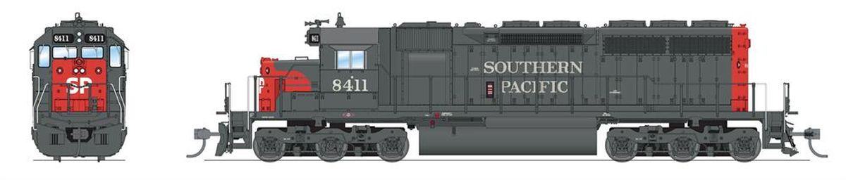 Broadway Limited Train 7646 HO P4 SD40 Diesel SP #8411/Bloody Nose/DC/DCC Sound