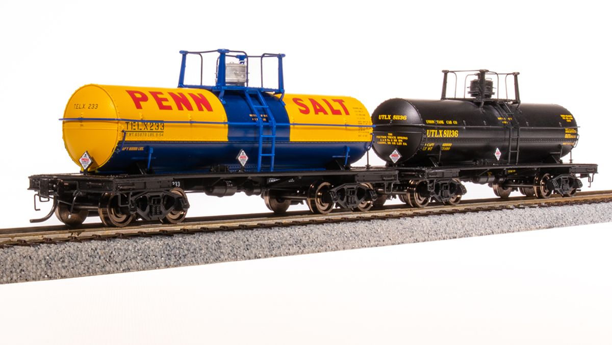 Broadway Limited Train 7668 HO 6000g Tank Car 2pk UTLX/Penn Salt