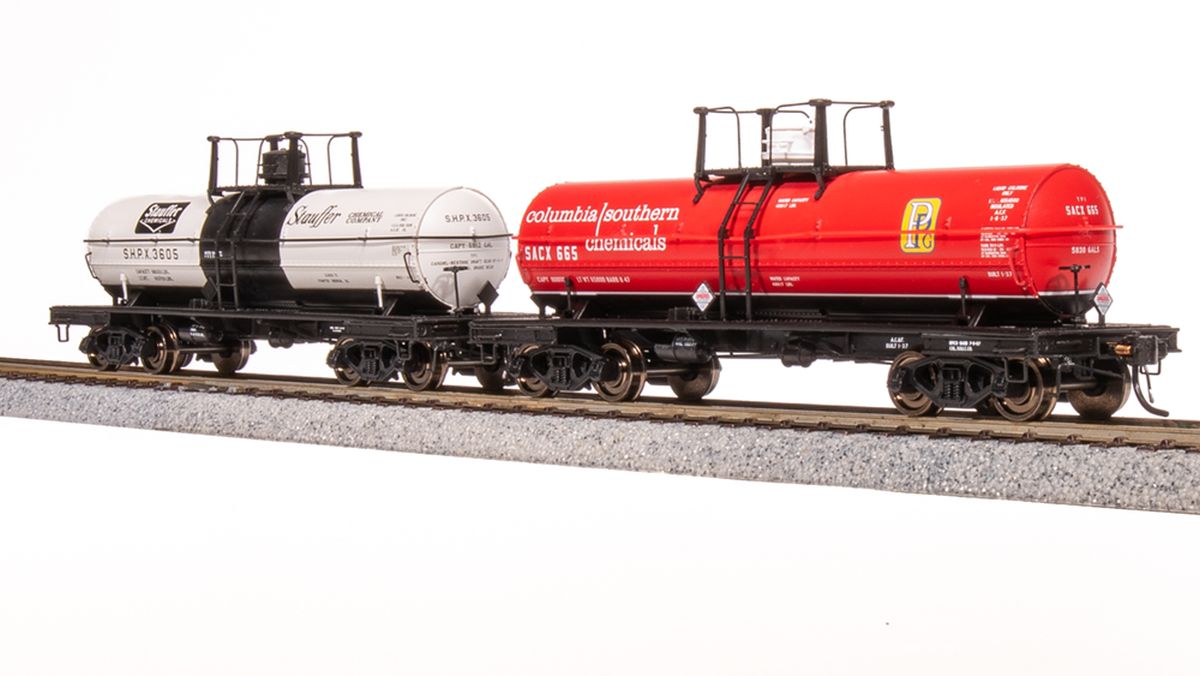 Broadway Limited Train 7670 HO 6000g Tank Car 2pk Coulmbia SOU/Srauffer Chemical