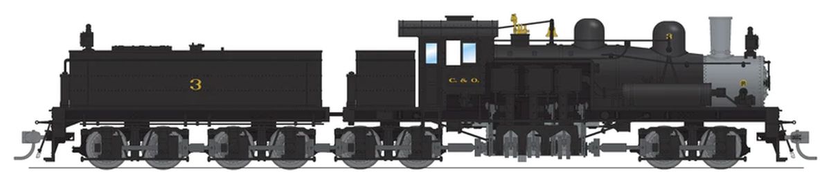 Broadway Limited Model Trains BLI7812 HO P4 Class D 4-Truck Shay C&O #8/In-Service DC/DCC Sound &