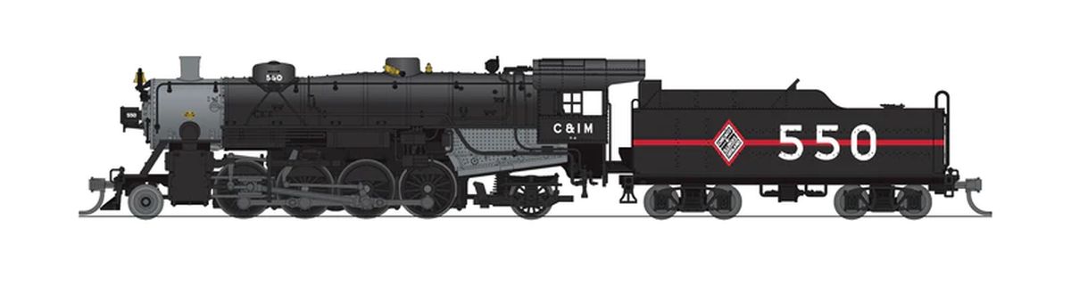 Broadway Limited Train 7852 N USRA Lt.Mikado Steam Loco C&IM #550 DC/DCC Sound