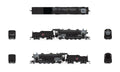 Broadway Limited Train 7854 N USRA Lt.Mikado Steam Loco CNW #2445 DC/DCC Sound
