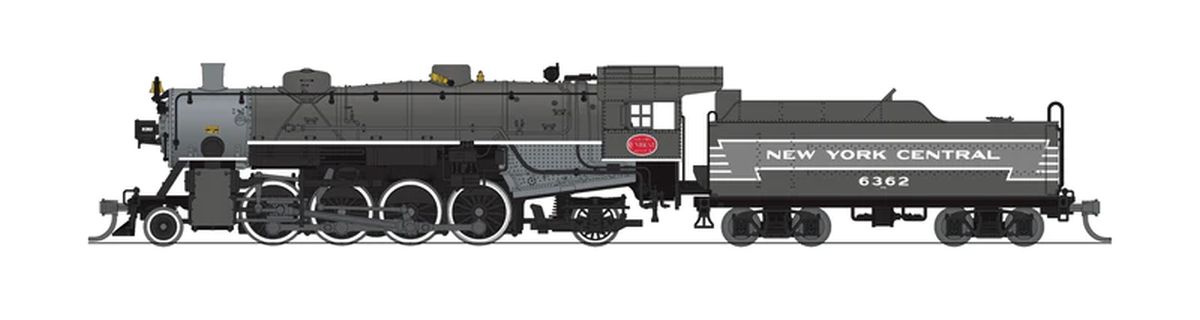 Broadway Limited Train 7858 N USRA Lt.Mikado Steam Loco NYC #6362/2-Tone Gray DC/DCC Sou