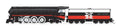 Broadway Limited Train 7877 HO HY NH I-5 4-6-4 Steam Loco #1409/McGinnis Fantasy DC/DCC