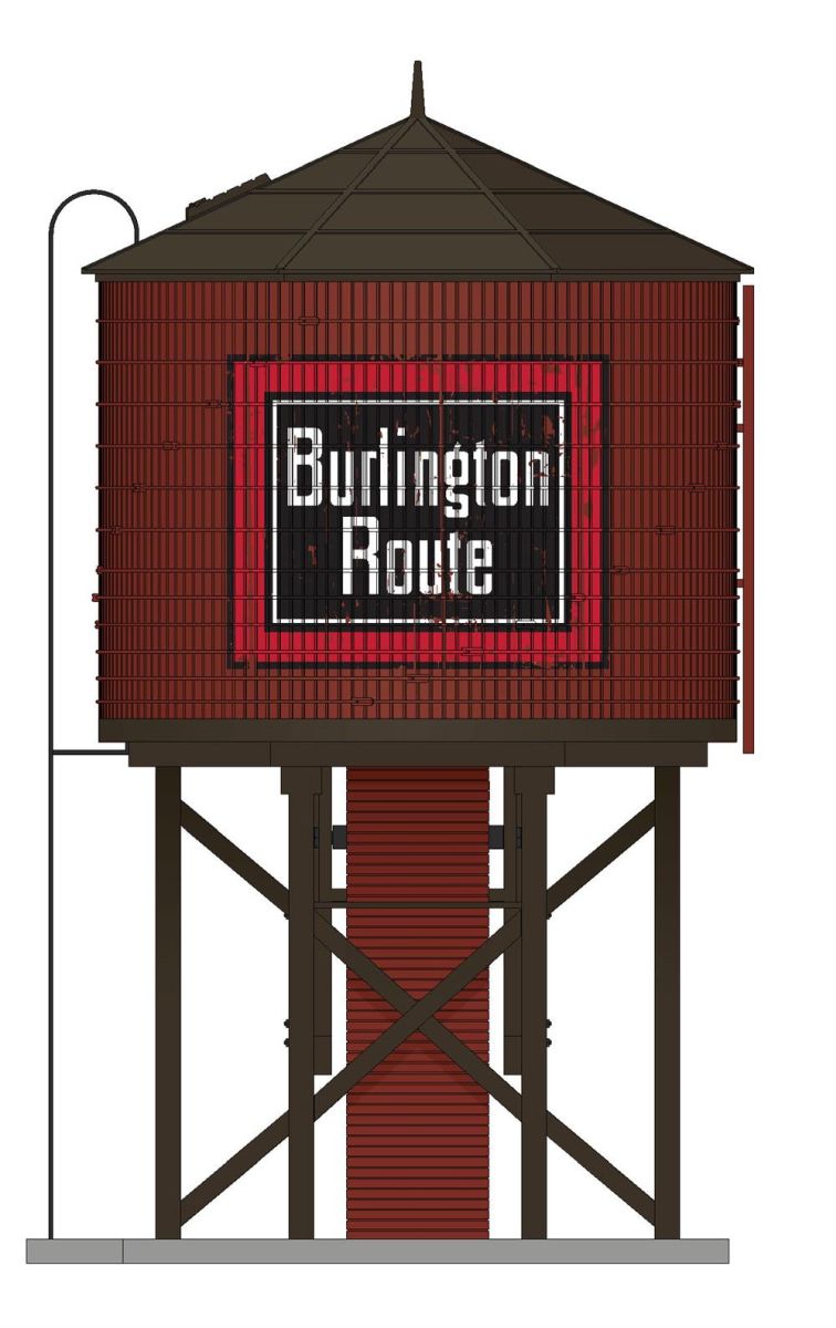 Broadway Limited Train 7916 HO Operating Water Tower w/Sound CB&Q/weathered