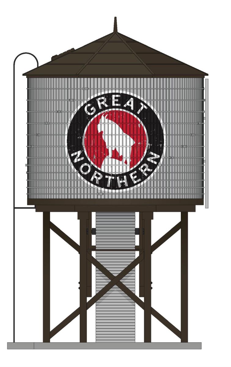 Broadway Limited Train 7918 HO Operating Water Tower w/Sound GN/weathered