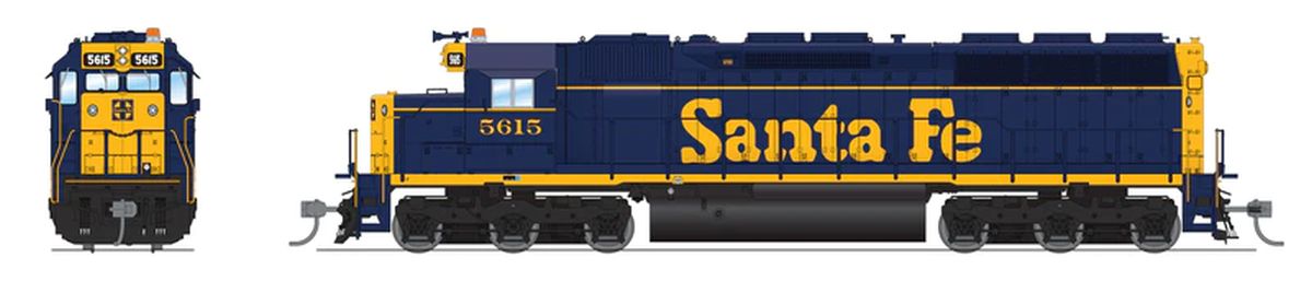 Broadway Limited Train 7931 HO P4 SD45 Diesel SF #5621/blu&yel DC/DCC Sound