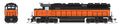 Broadway Limited Train 7939 HO P4 SD45 Diesel Milw.Rd. #4007/org&blk DC/DCC Sound