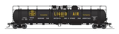 Broadway Limited Train 8034 HO Cryogenic Tank Car 2pk Canadian Liquid Air/blk
