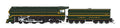 Broadway Limited Train 8087 HO HY NH I-5 4-6-4 Steam Loco #1400/Green Fantasy DCC Ready