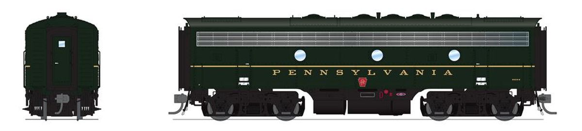 Broadway Limited Train 8209 HO F7B Diesel PRR #9547B/1-Stripe DC/DCC Sound