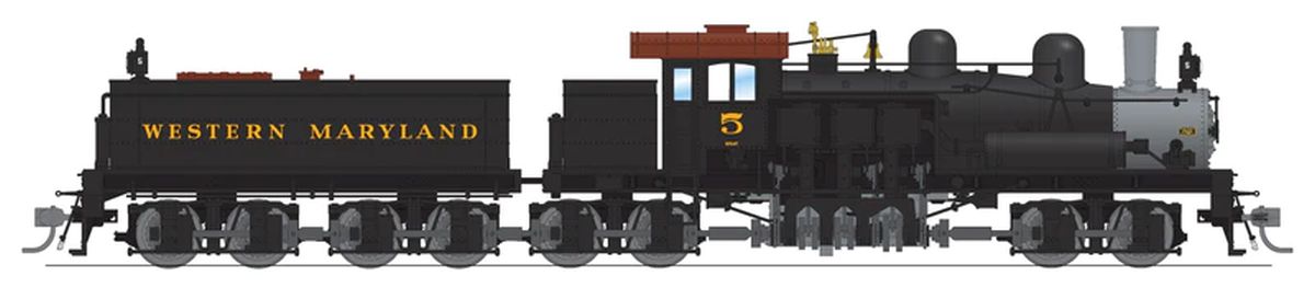Broadway Limited Model Trains BLI8257 HO Class D 4-Truck Shay WM #5 DCC Ready