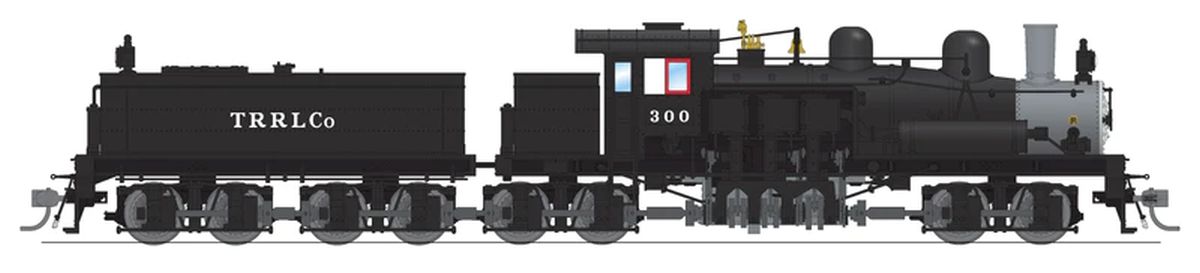 Broadway Limited Train 8262 HO Class D 4-Truck Shay Red River Lumber #300 DCC Ready