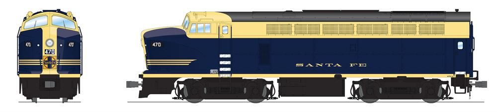 Broadway Limited Train 8278 HO BF-16 Sharknose A Diesel SF #570L/Cat Whishers DCC Ready