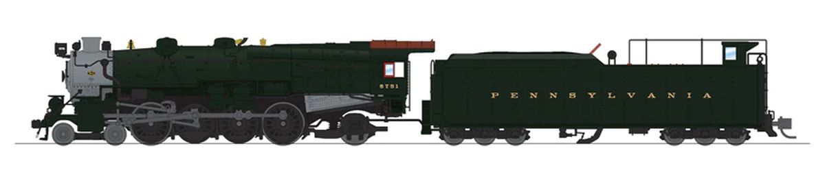 Broadway Limited Train 8512 N PRR M1a 4-8-2 Steam Loco #6713 DC/DCC Sound