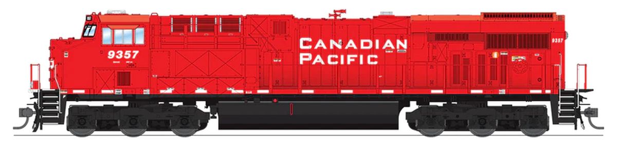 Broadway Limited Train 8536 HO P4 ES44AC Diesel CP #9537/Action Red DC/DCC Sound
