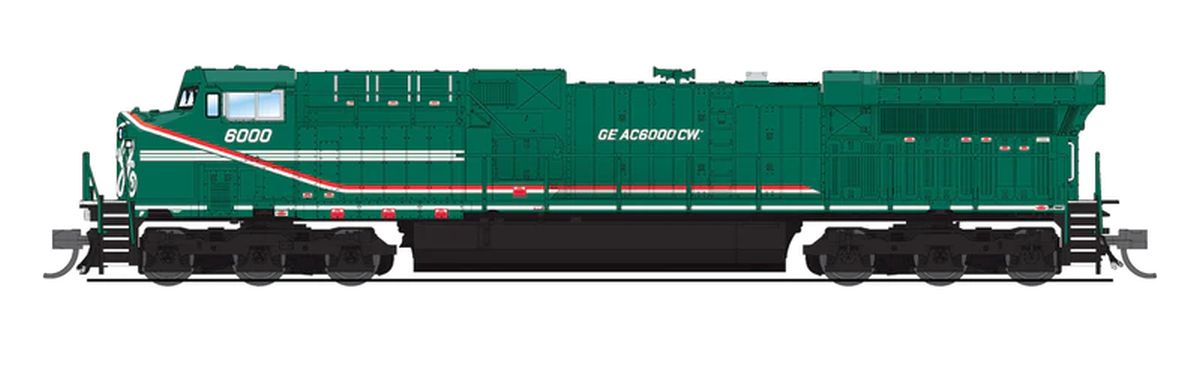 Broadway Limited Model Trains BLI8577 N AC6000 Diesel GE Demo #6000/grn DC/DCC Sound
